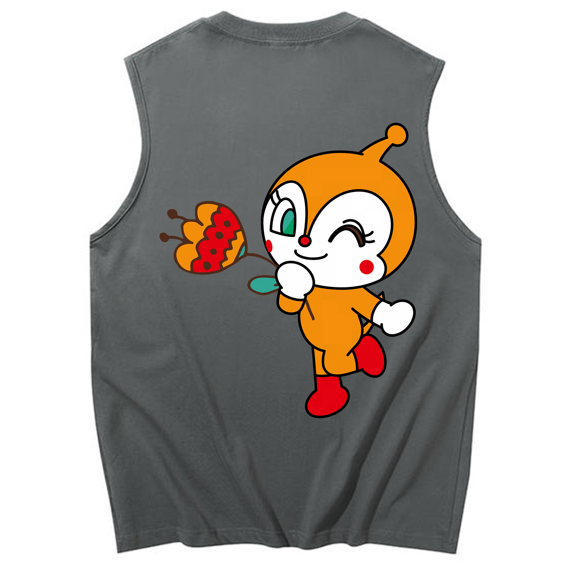 （画像用） アンパンマン Anpanman コットン100％タンクトップ（背面プリント）